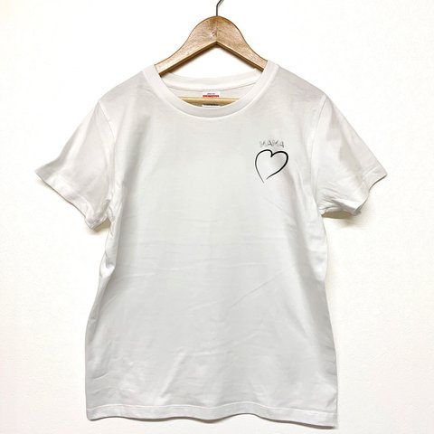 Tシャツ 『 MAMA 』 ハートネーム　半袖　前面プリント　レディース