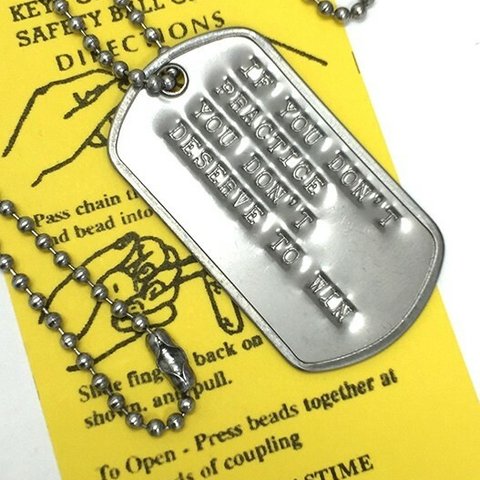 名言 DOGTAG 練習しなければ勝つ資格はない DP-034 USA 新品