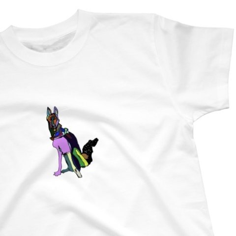 Tシャツ カラフルな犬 / colorfuldoggy