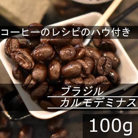 【送無】深煎り　ブラジル　カルモデミナス　フローラルブルボン　100g　自家焙煎珈琲豆 コーヒー豆 珈琲豆 