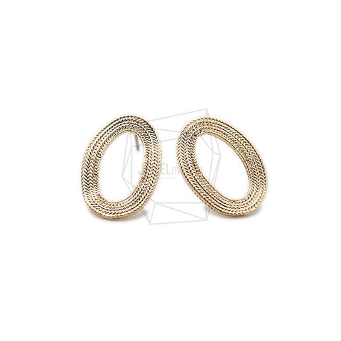 ERG-1565-MG【2個入り】レースラウンドピアス ,Lace Round Post  Earring