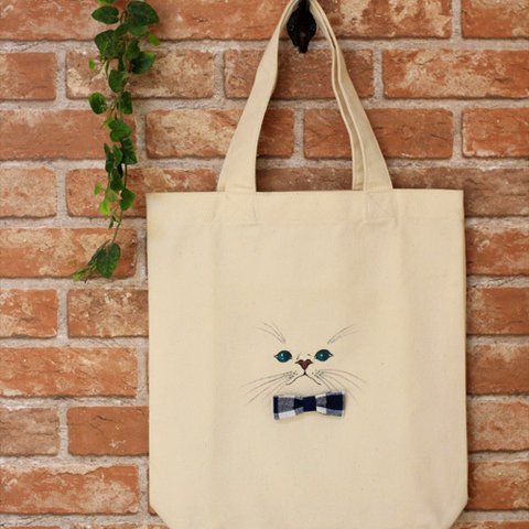 cat face tote bag「おすまし」・受注制作