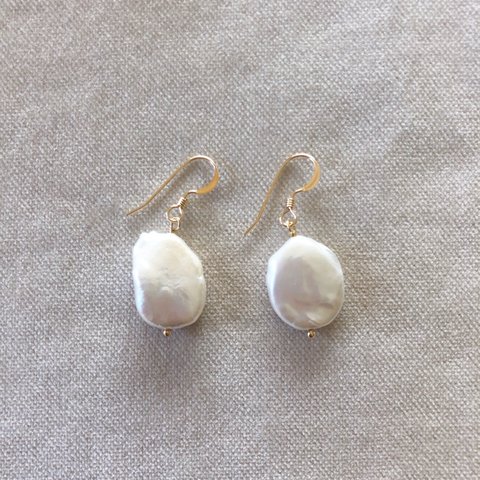 Fresh Water Pearl Drop earrings ドロップ淡水パールピアス