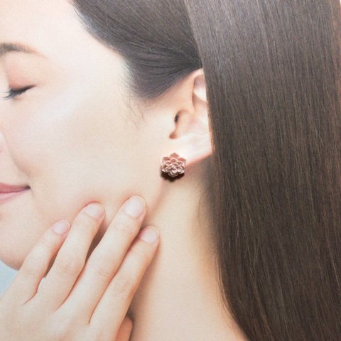 お花パールピアス