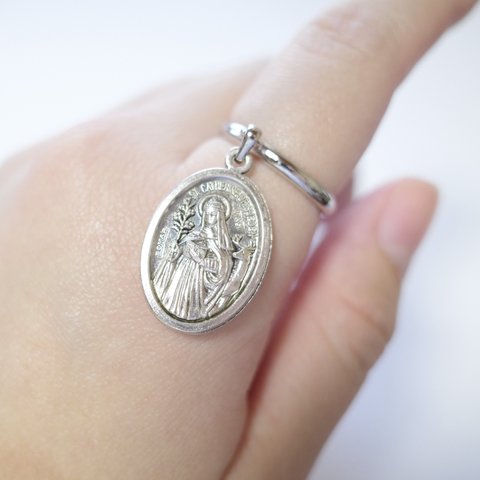 silver prayer ring-a