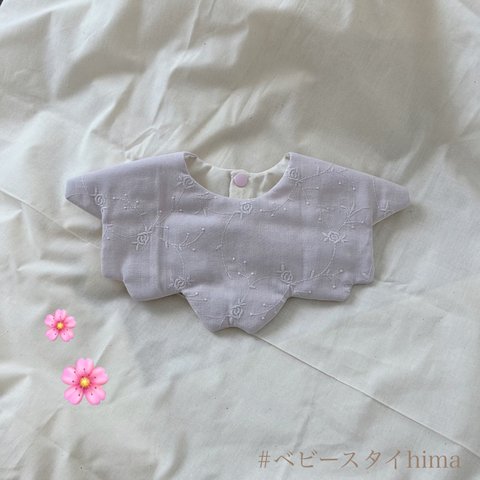 桜スタイ　桜　春限定　春　刺繍　ナチュラル　おしゃれ　　ベビースタイ　スタイ　よだれかけ　女の子ベビー　ベビー　女の子　