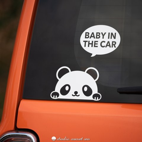 BABY IN CAR　どうぶつがチラ見♪ 【ぱんだ】