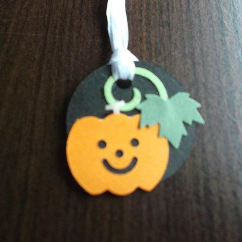 かぼちゃのジャック　の　ハロウィン用ミニタグ　（4本で1セット）