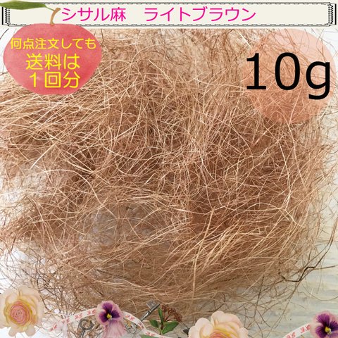 シサル麻 ライトブラウン10g 