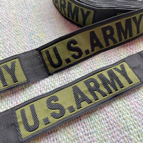 ✳︎刺繍タグ✳︎10枚セット　US ARMY   タグ　ワンポイント　古着　リメイク　縫い付け専用