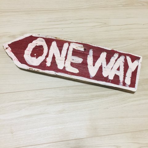 流木 古材 ペイント oneway レッド インテリア ガーデン