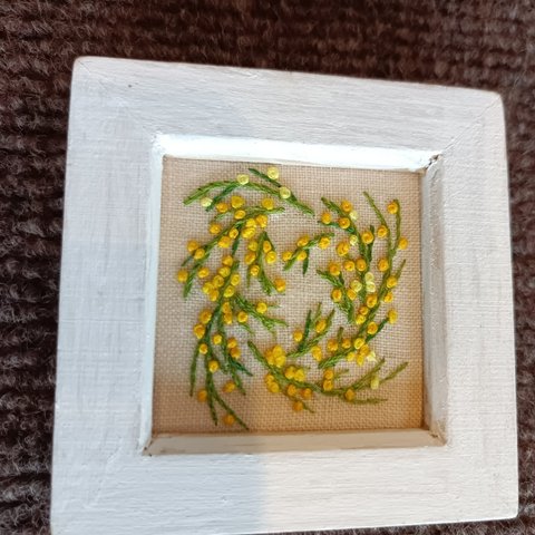 フランス刺繍　ミニ額　雑貨　小物