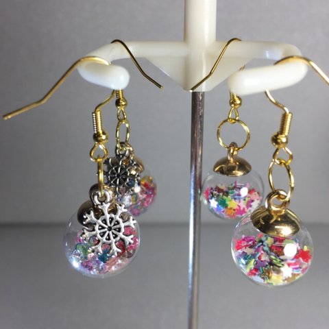 星と雪のピアス２セット（ミックス＆星）ブライスピアス