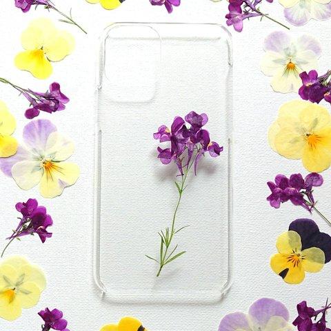 押し花のiPhoneケース リナリア