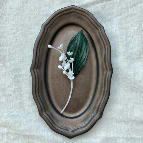 Lily of the valley brooch【white×Green】