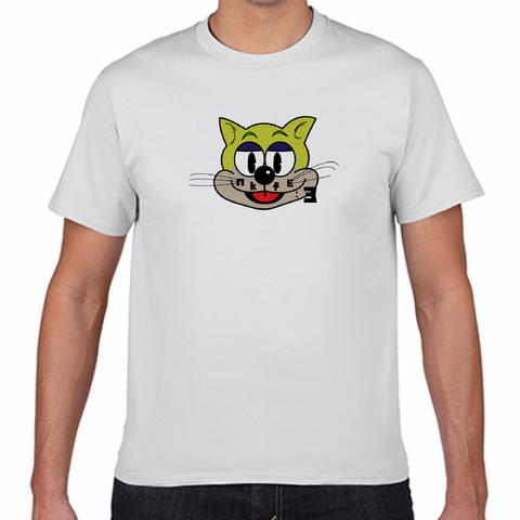 nkfE:3/猫Tシャツ/キャット/ホワイト/M