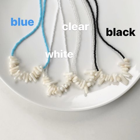 coral necklace （blue）