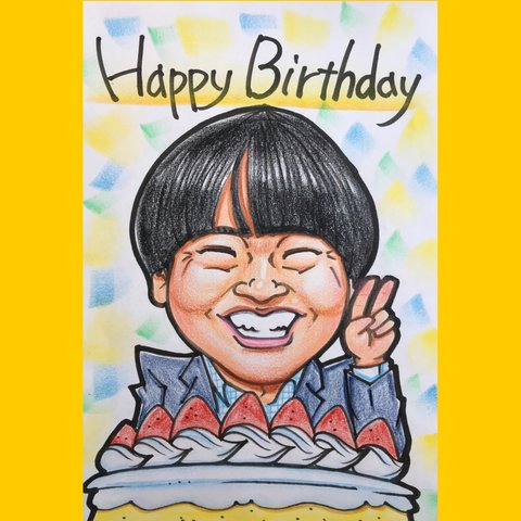 ❤️パステルタッチ✨可愛い似顔絵オーダー❤️人気❣️記念日　誕生日　プレゼント