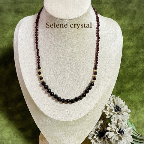 ガーネット　ネックレス　天然石　おすすめ　　　　　　　　Selene crystal
