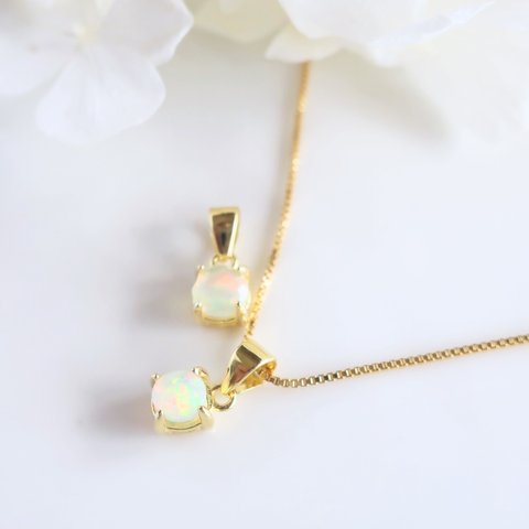 ✵Precious opal✵SV925/18kgp.4mmプレシャスオパール【10月誕生石】