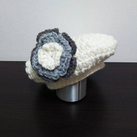 ≪手編み3パターンベレー帽≫