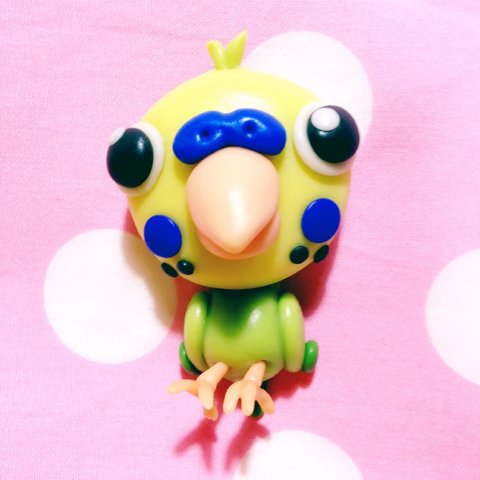 うちの子インコ(セキセイインコ)黄緑