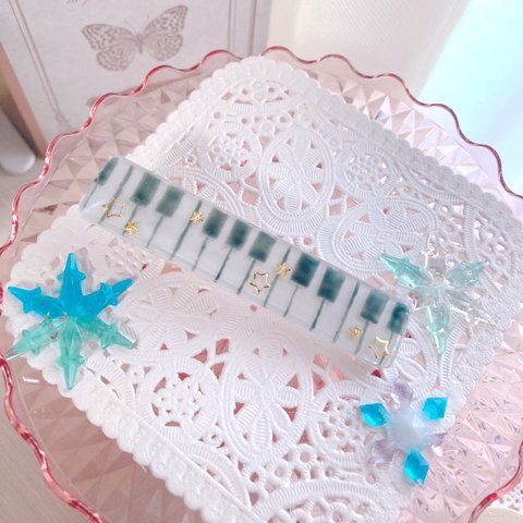 ピアノの鍵盤♡ヘアクリップ
