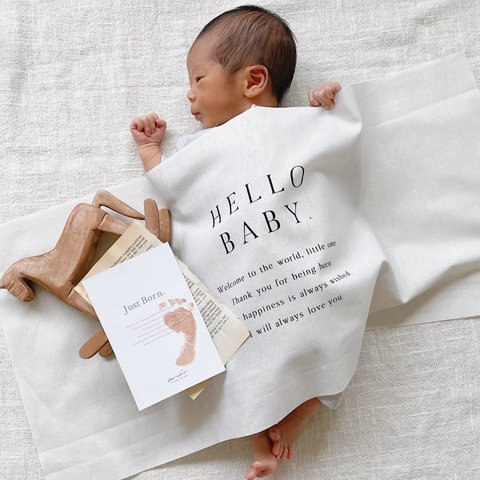 Newborn Tapestry / HELLO BABY. | コットンリネン | 新生児 | マタニティフォト | ニューボーンフォト