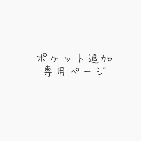 ポケット追加専用ページ（刻印なし・無地のポケット）