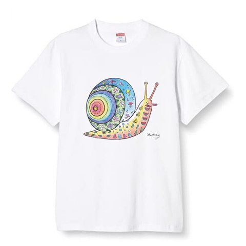 カラフルパターンアートＴシャツ『カタツムリ』 Snail