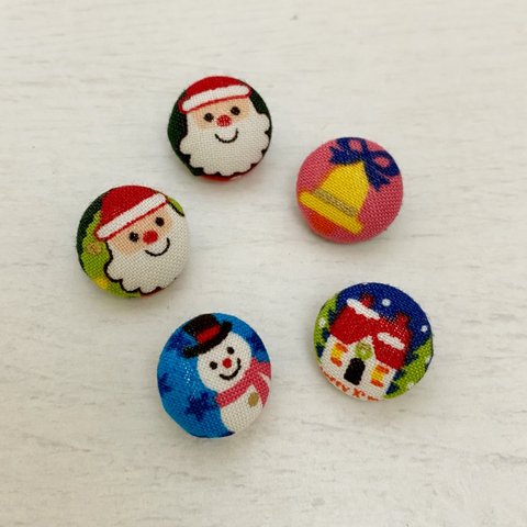 クリスマスくるみボタン☆5個set