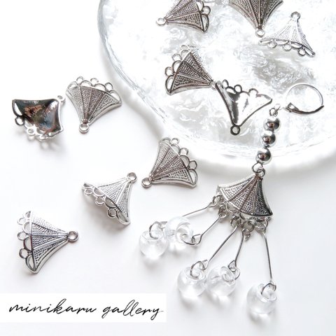 silver(6個入) umbrella chandelier charm