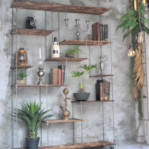 wood iron shelf 1740*1200*300