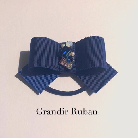 jewel ribbon  Navy