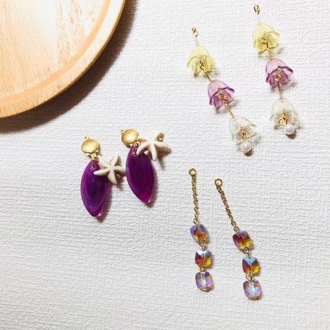 violet ear accessory ３点セット