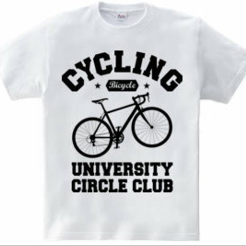 ロードバイクTシャツ「サイクリング大学」