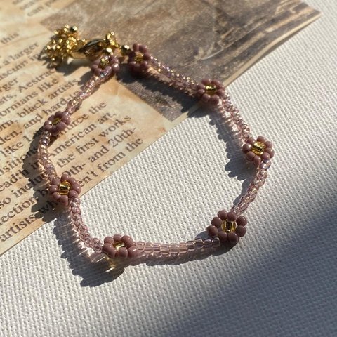 ＊purple flower bracelet＊