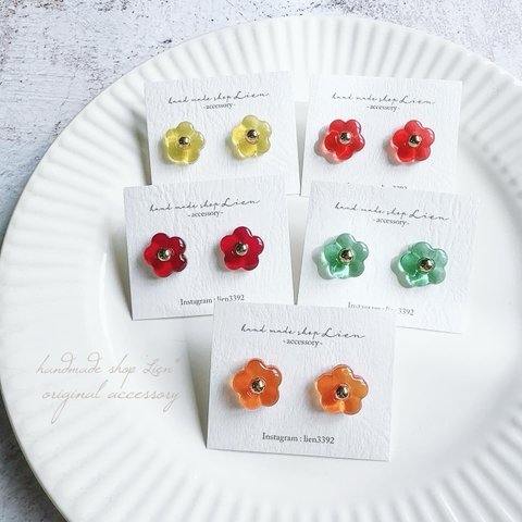 Vitamin color mini Flower ピアス/イヤリング 