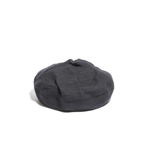 自然なヴィンテージ感を演出できるデニムのベレー帽 ブラック (16AWN-003)