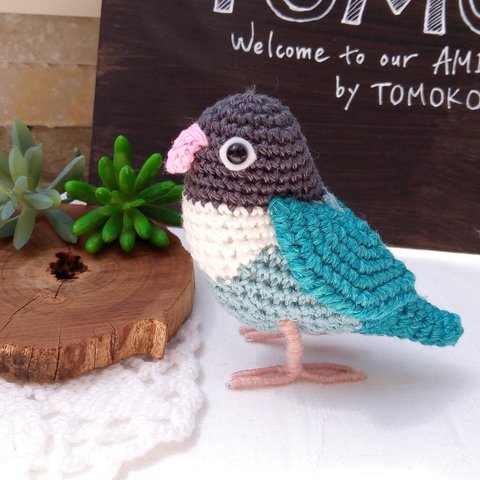 《令和記念sale!》ブルーボタンインコ コットン糸