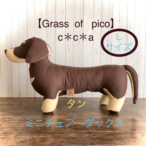 犬トルソー・マネキン    ミニチュアダックスフント  （タン）  Ｌサイズ  【Grass  of  pico   c＊c＊a】