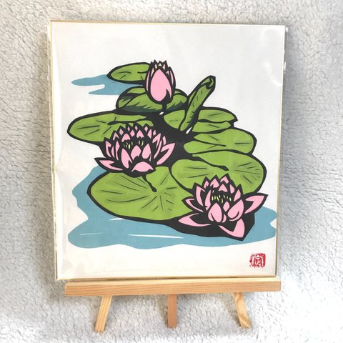 【切り絵】睡蓮(スイレン)　水面に咲く幻想的な雰囲気の花