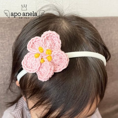 【ひな祭り】桃の花ヘアバンド