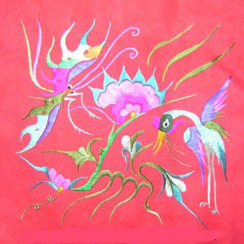 貴州 ミァオ族刺繍 中国 織物アート 100% ステッチ エスニック ミァオ族 モン族アートワーク#271