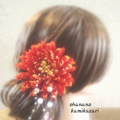 sale.浴衣にも☆お花の髪飾り☆ユラユラパール