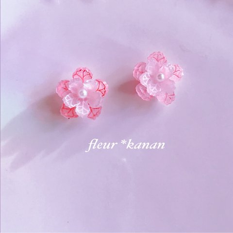 桜ピアス／イヤリング