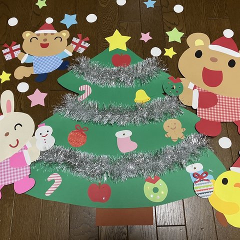 ☆特大壁面飾り☆クリスマスツリーを飾ろう！②☆冬　幼稚園保育園施設病院