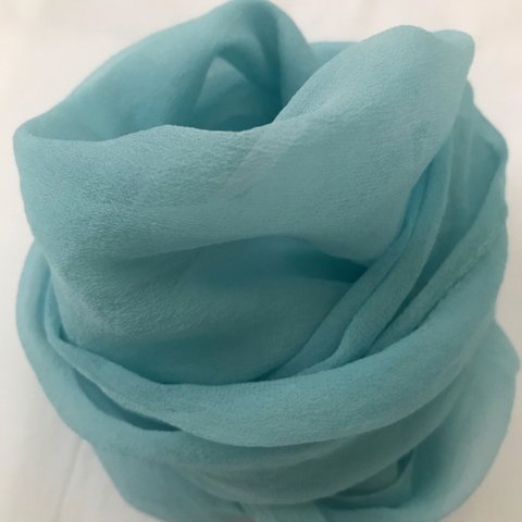 日本製シルク100% 藍染スカーフ