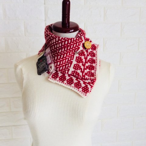 ✳︎Baby Alpaca ✳︎knit scarf 《Wild Berry 》