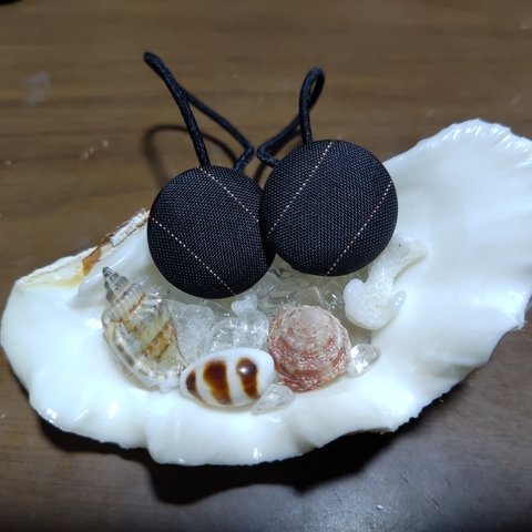 🆕大島紬のヘアゴム②（2組）